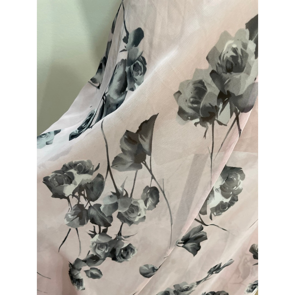 VTG Sheer Floral Cowl neck Chemise Slip Dress M Romantic Fairy Coquette Y2K - Picture 6 of 10